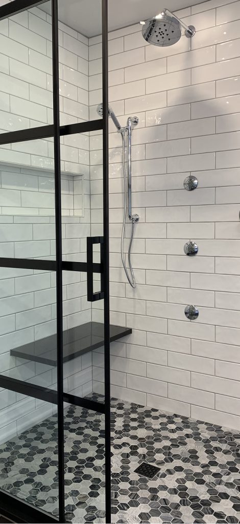Modern standing shower